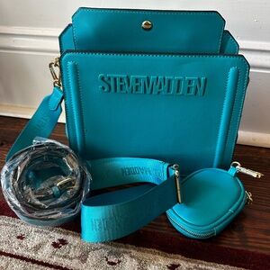Steve Madden Purse Teal Green Bevelyn Handbag Satchel Crossbody Viral TikTok
